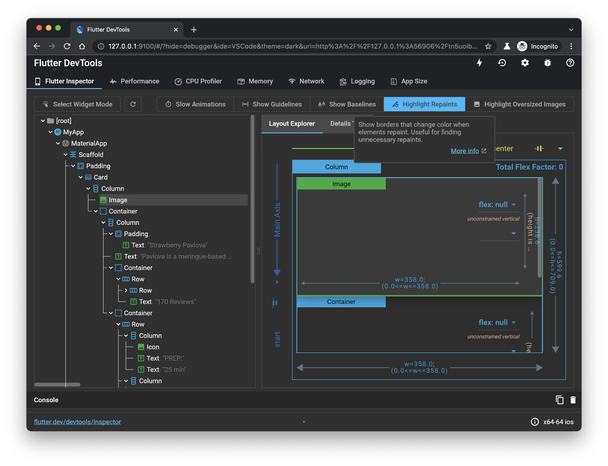 Flutter DevTools polished UX for greater ease of use