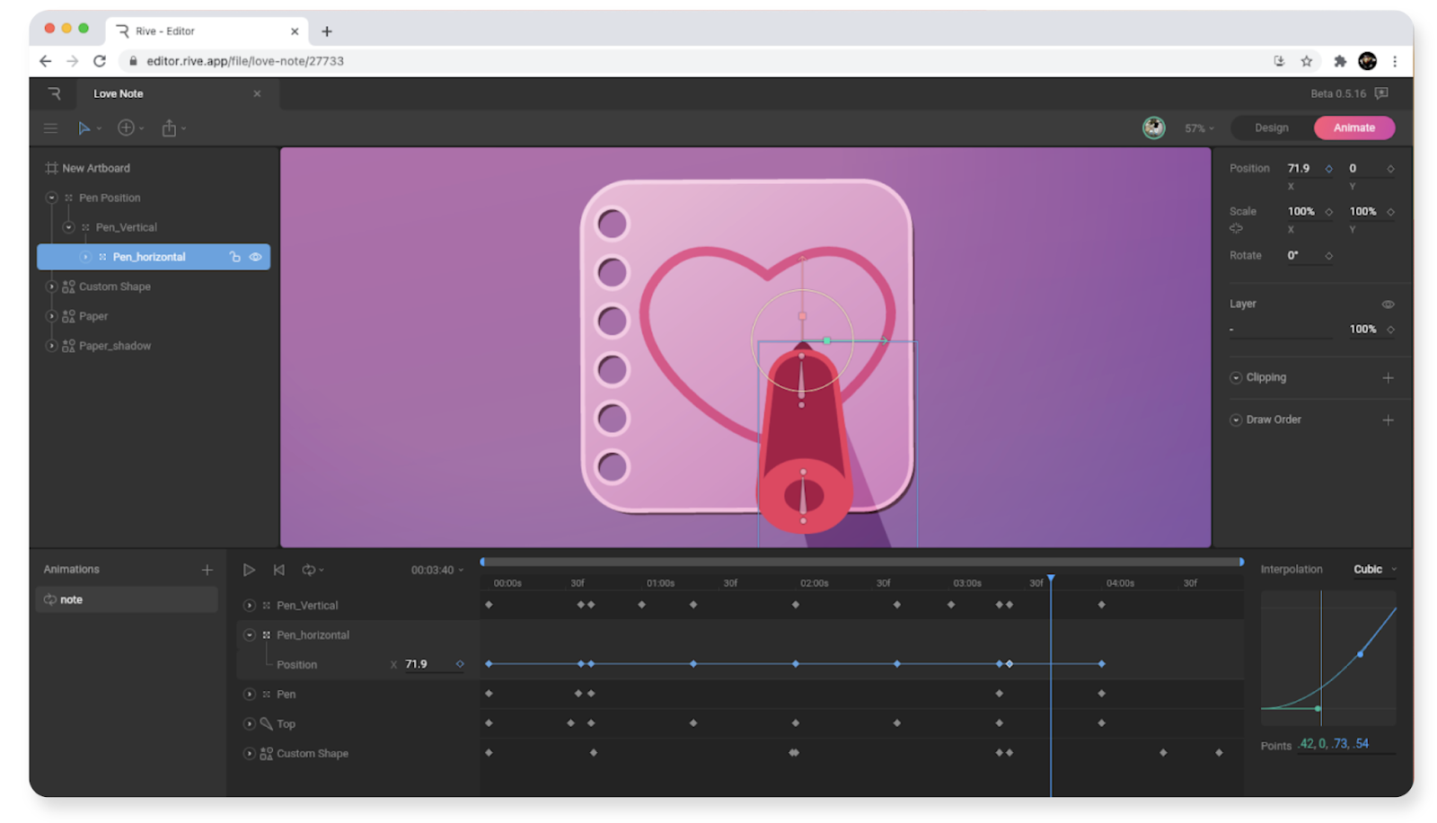 [Rive](https://rive.app/), a tool for creating custom animations, rebuilt their app using Flutter on the web and it is now available in beta.