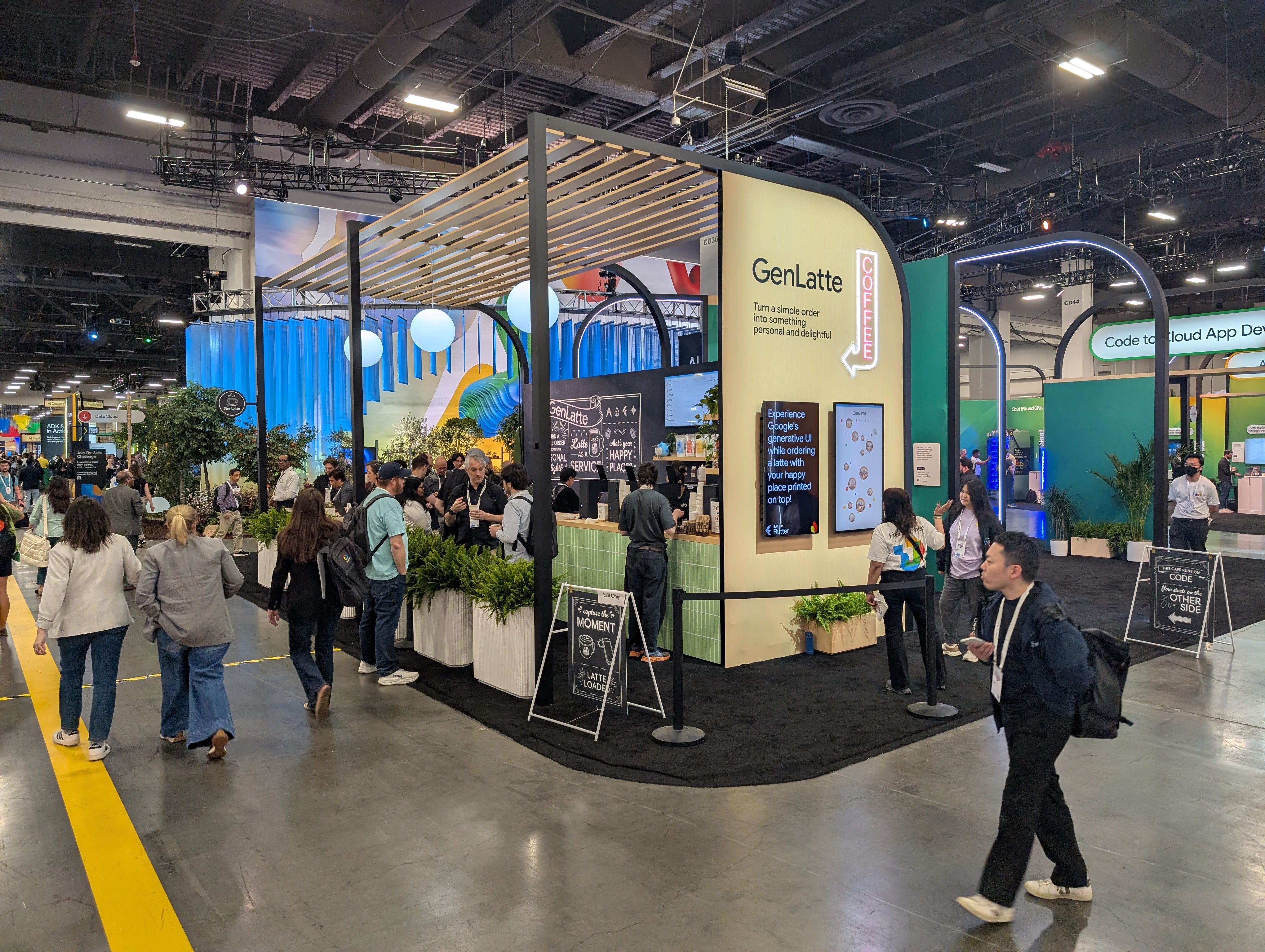 The GenLatte booth