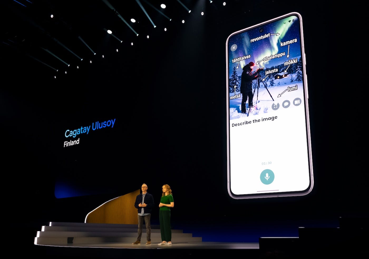 Flutter DevRel lead Emma Twersky giving the “Finnish It!” app a shoutout in the Google Cloud Next Developer Keynote!