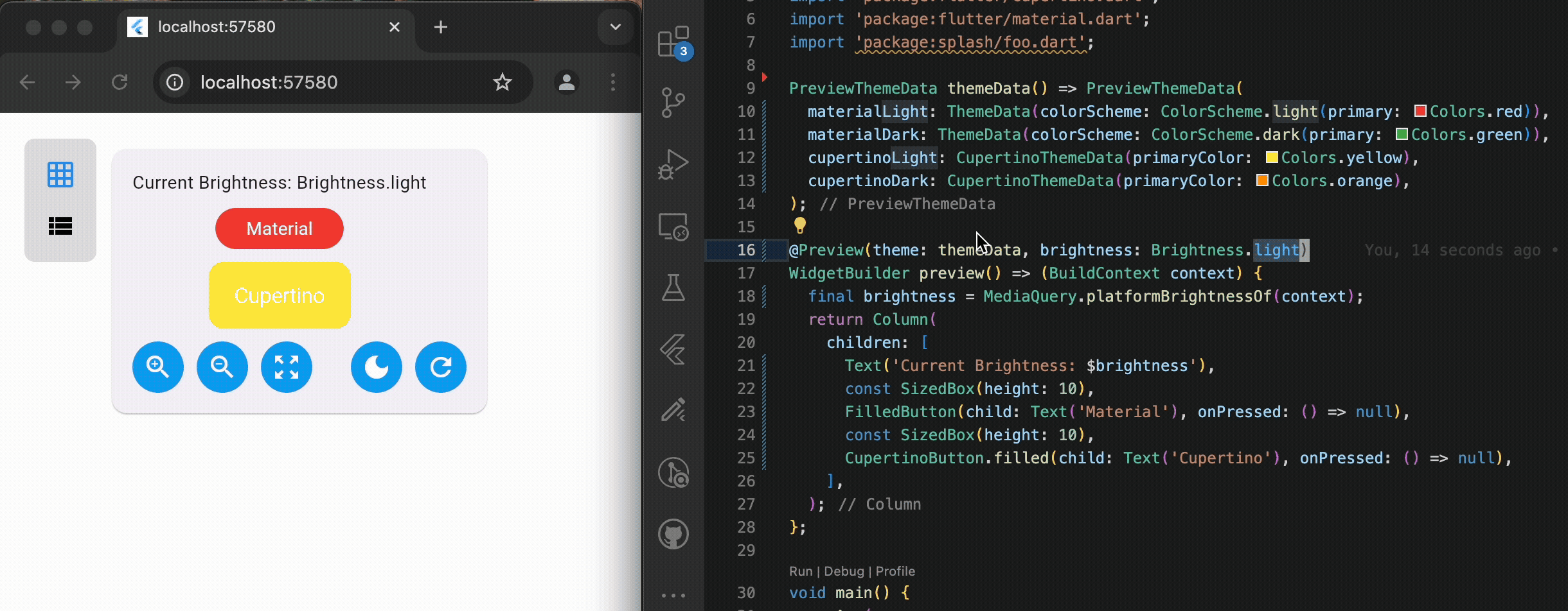 *Experimenting with theming in Widget Previews*