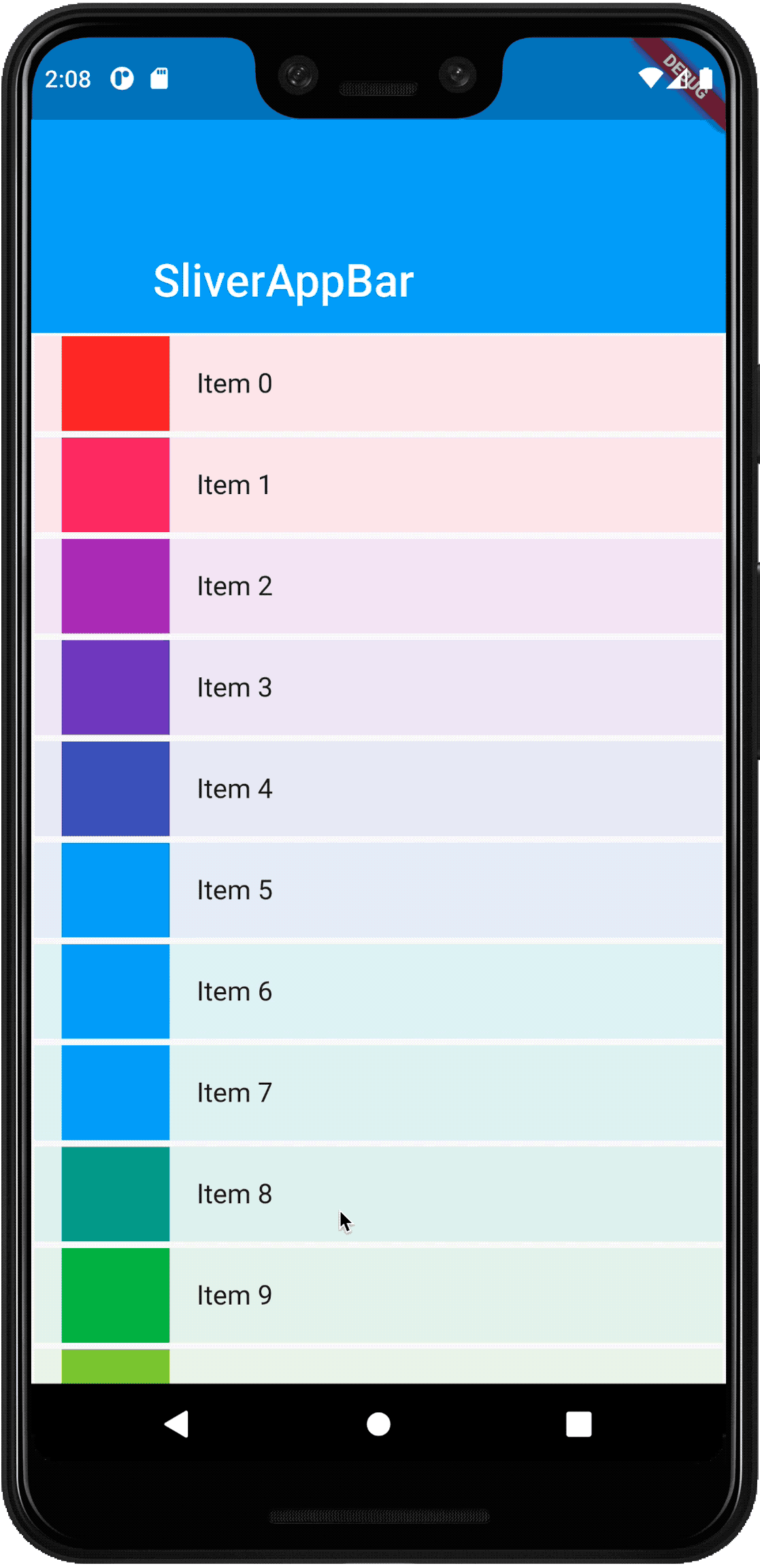 *New MaterialState.scrolledUnder state in action*